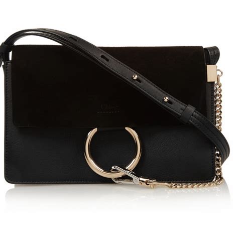 faye chloé black faux